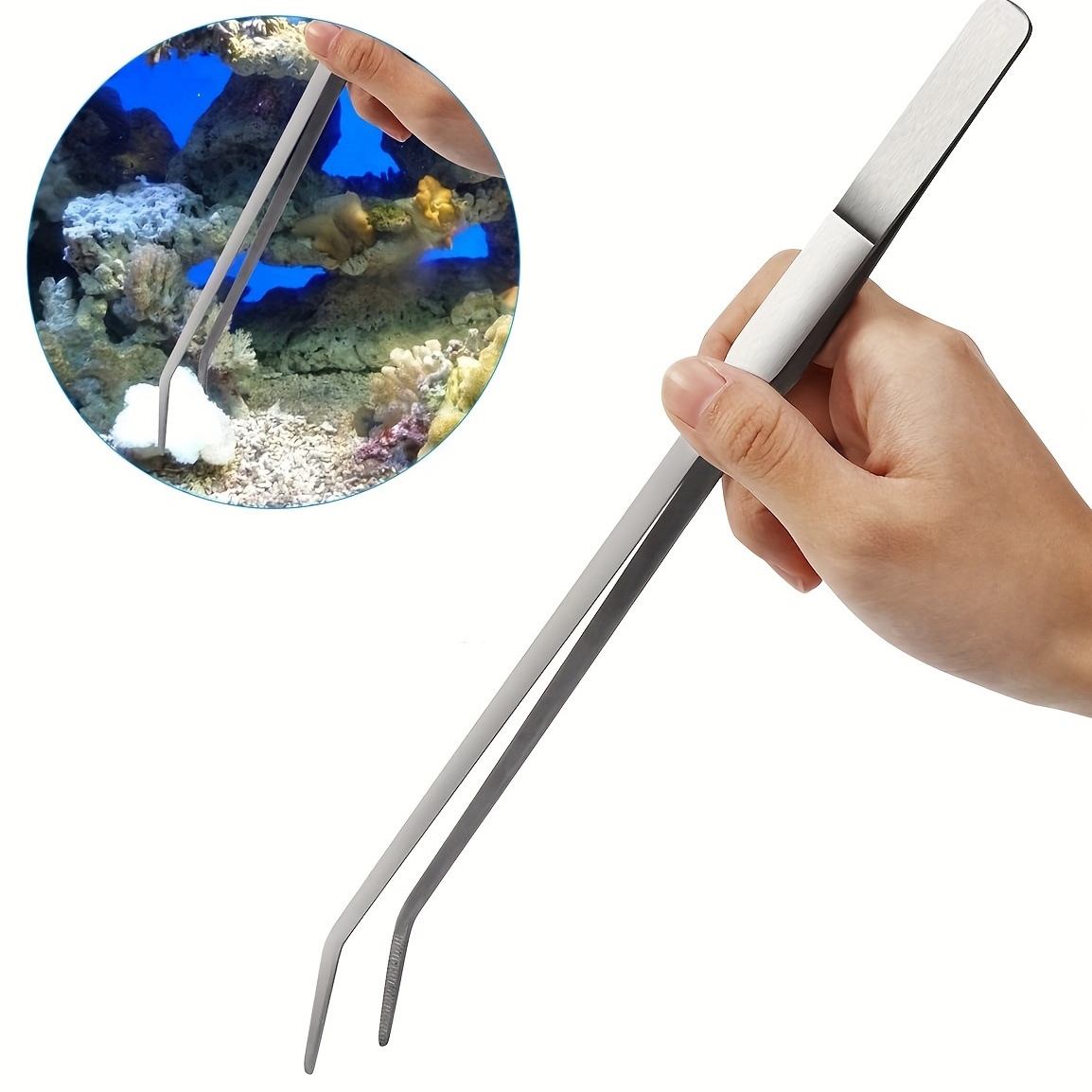 Samyo Stainless Steel Aquarium Aquascaping Kit Aquarium Tank Aquatic Plant  Tools Sets Tweezers Scissor Spatula - 5 Tools : : Pet Supplies