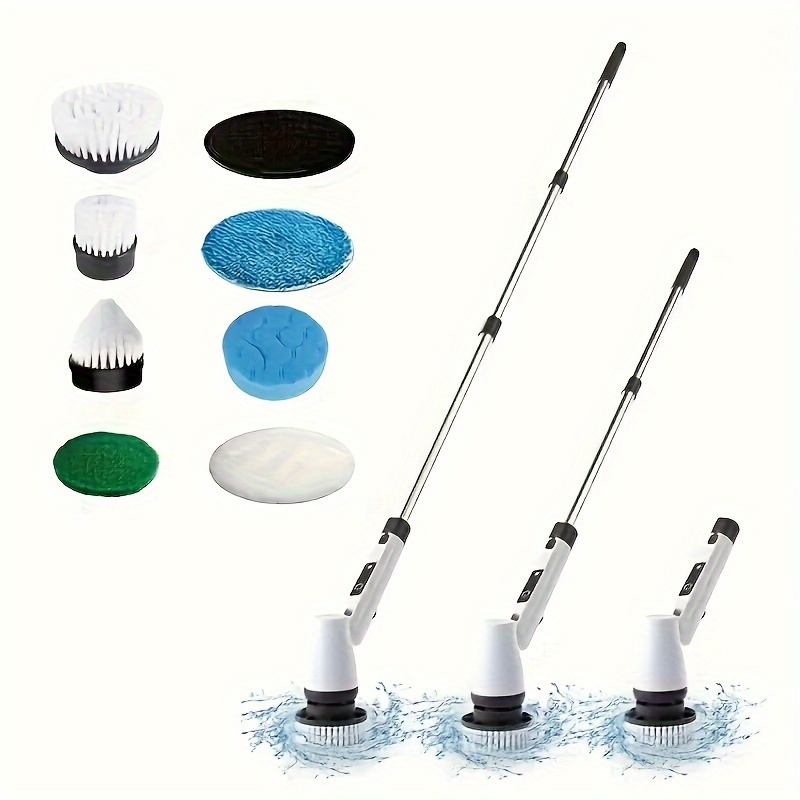 Electric Spin Cleaner Cordless Cleaning Brush with 6 Replacement Brush  Heads Wireless Tub and Tile Scrubber