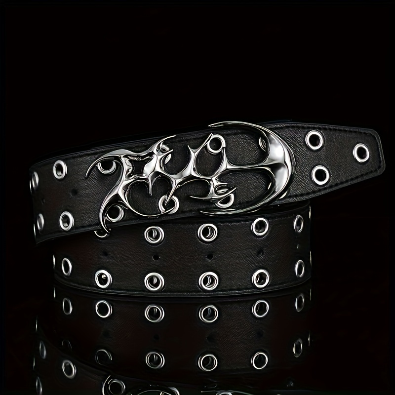 Silver Jeans Co. Silver Jeans Co. Leather Belt Black Double Grommet 527