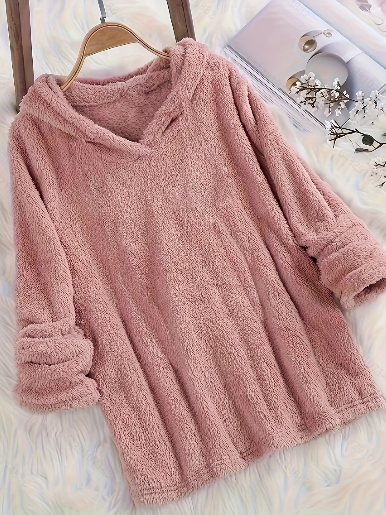 Plus size sale fuzzy sweatshirt