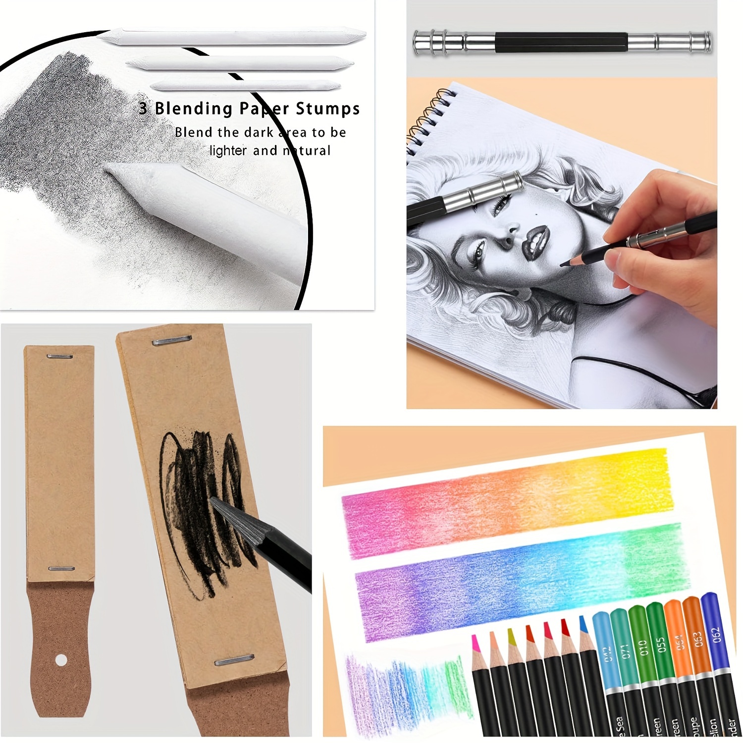 Art Supplies Set Colored Drawing Pencils Art Kit Sketching - Temu