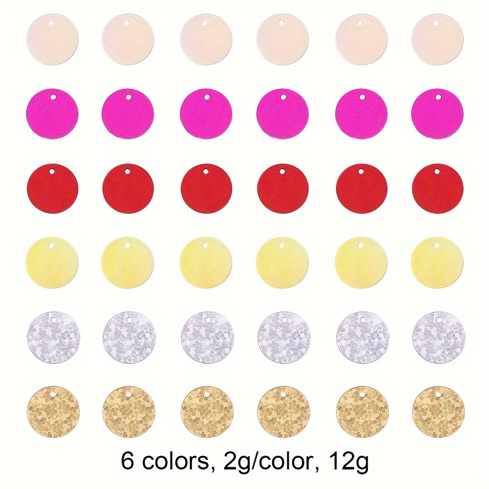 Large Sequins Crafts 8 Colors Flat Round Sequin Paillettes - Temu