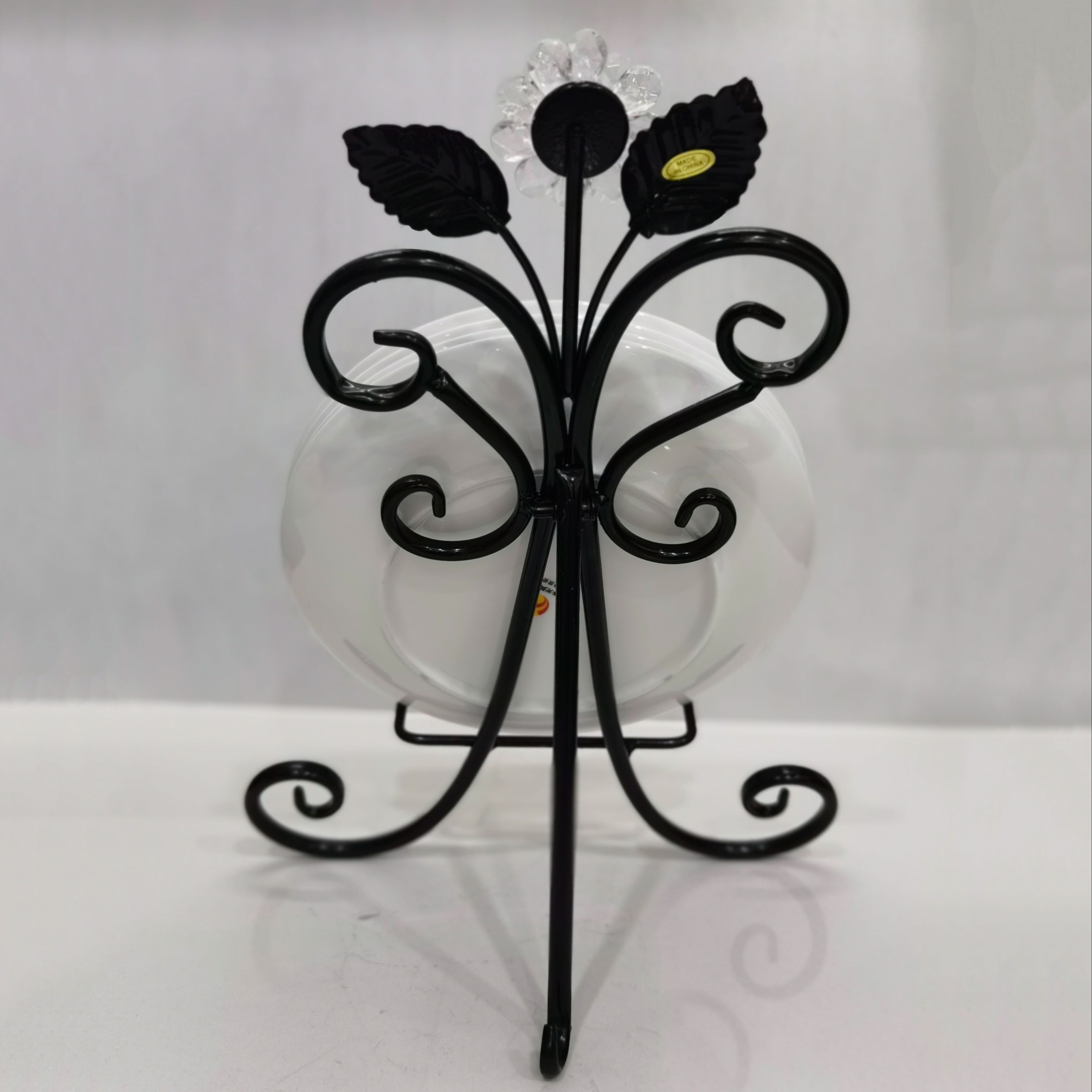 2pcs Plate Stands Display Holders Wrought Iron Display Stands Photo Frame  Holders 