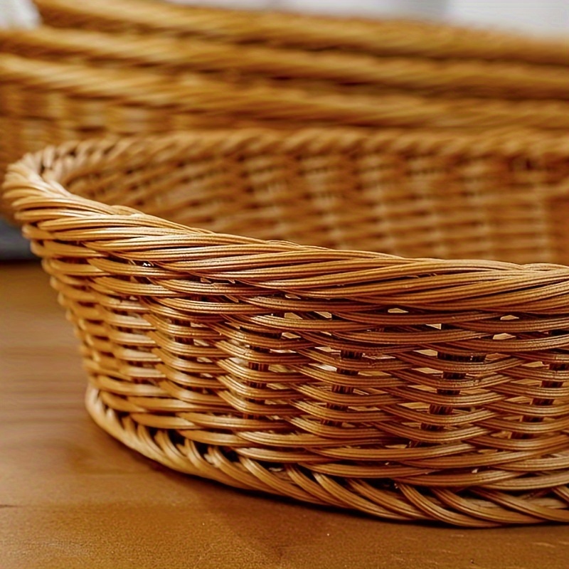 Wicker Basket Bread Storage Baskets Food Serving Baskets - Temu