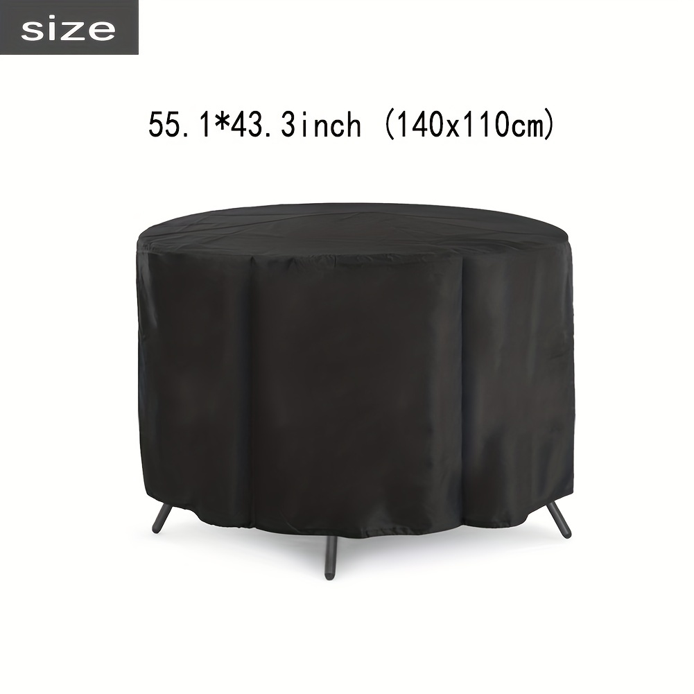 1pc 210d Round Table Cover, Resistant Tear-resistant, Durable Outdoor Furniture Protector