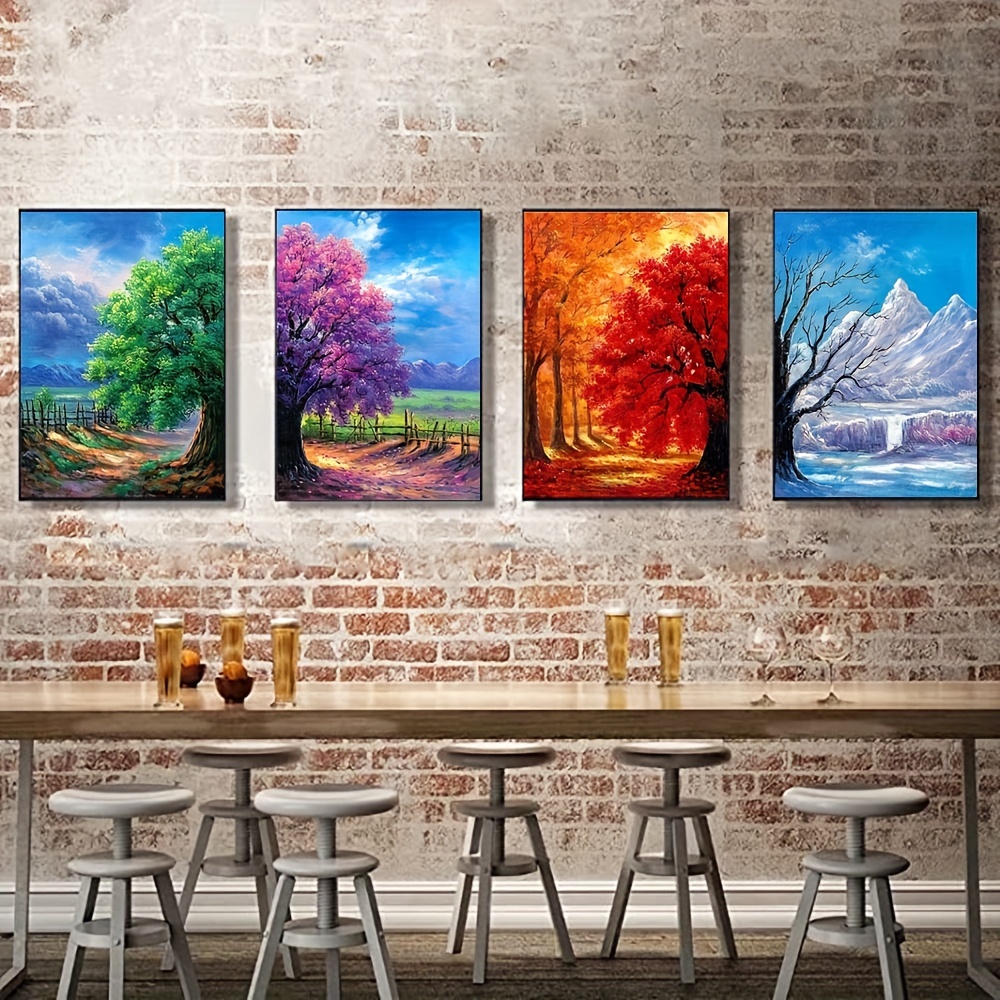 The Beautiful World of Color Diamond Painting, Adult Large-Scale Scenery  Interactive Handmade Digital Painting Craft Diamond Painting Kits, for Room