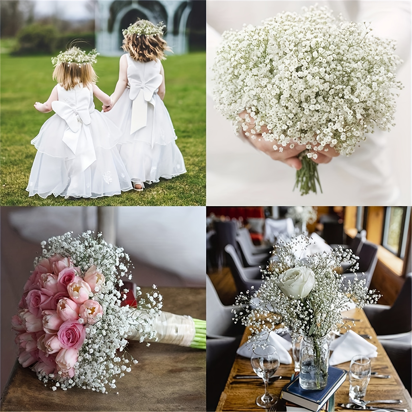 Artificial Baby Breath Gypsophila Flowers Bouquets, Real Touch