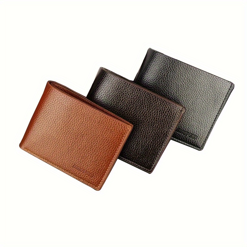 PU Men's Wallet Retro Leather Men's Short Wallet Horizontal Multi-Card  Wallet Luxury Wallet Fashion Pure Color Wallet