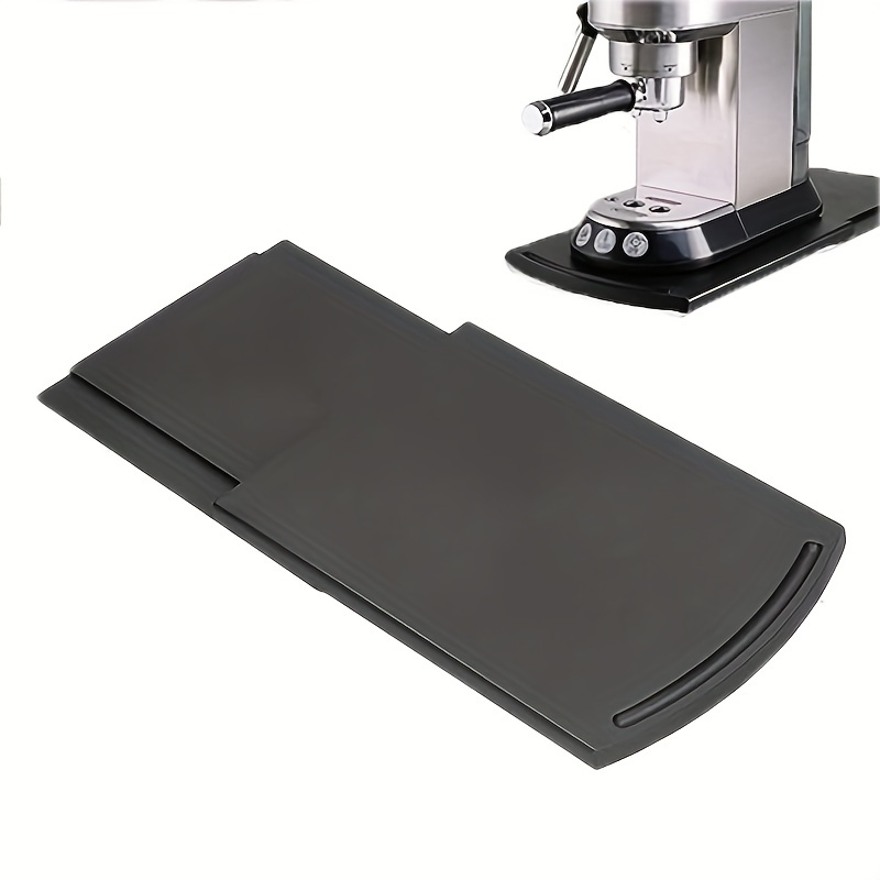 1 Piece Coffee Machine Base Kitchen Appliance Sliding Tray Rolling Tray  Black Handy Caddy Plate