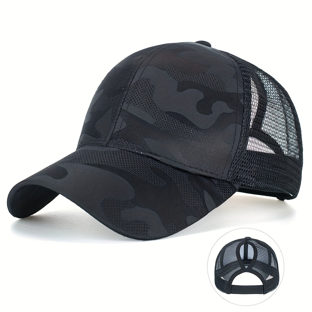 Sunshade Camo Mesh Baseball Adjustable Trucker Hat - Temu Canada