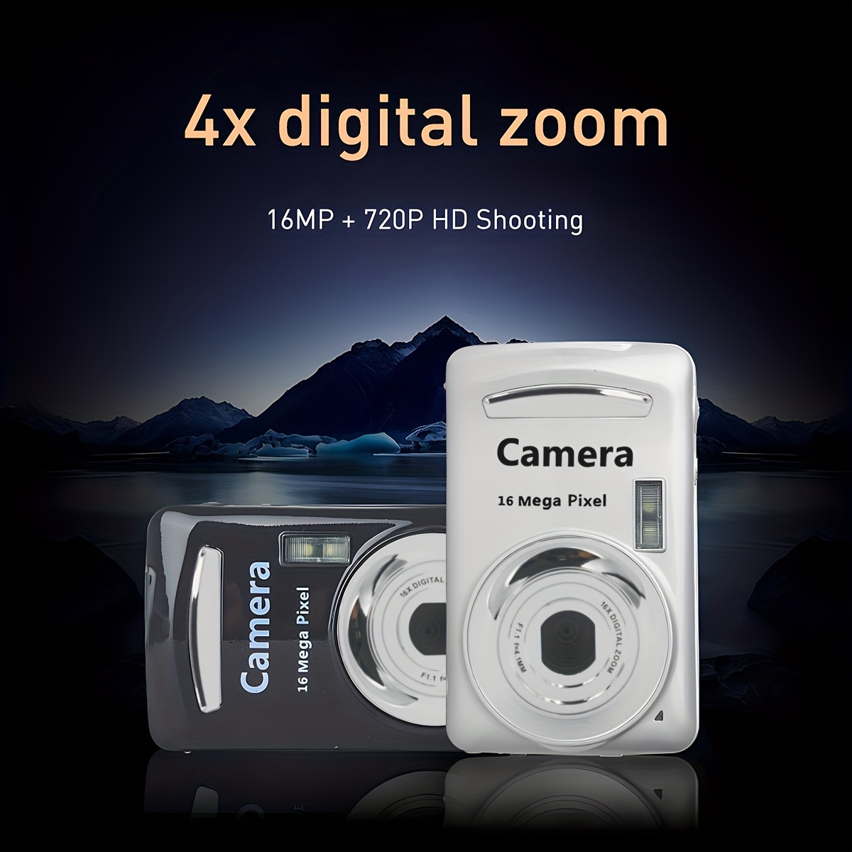Caméra portable, carte mémoire intégrée de 32 Go, caméra de