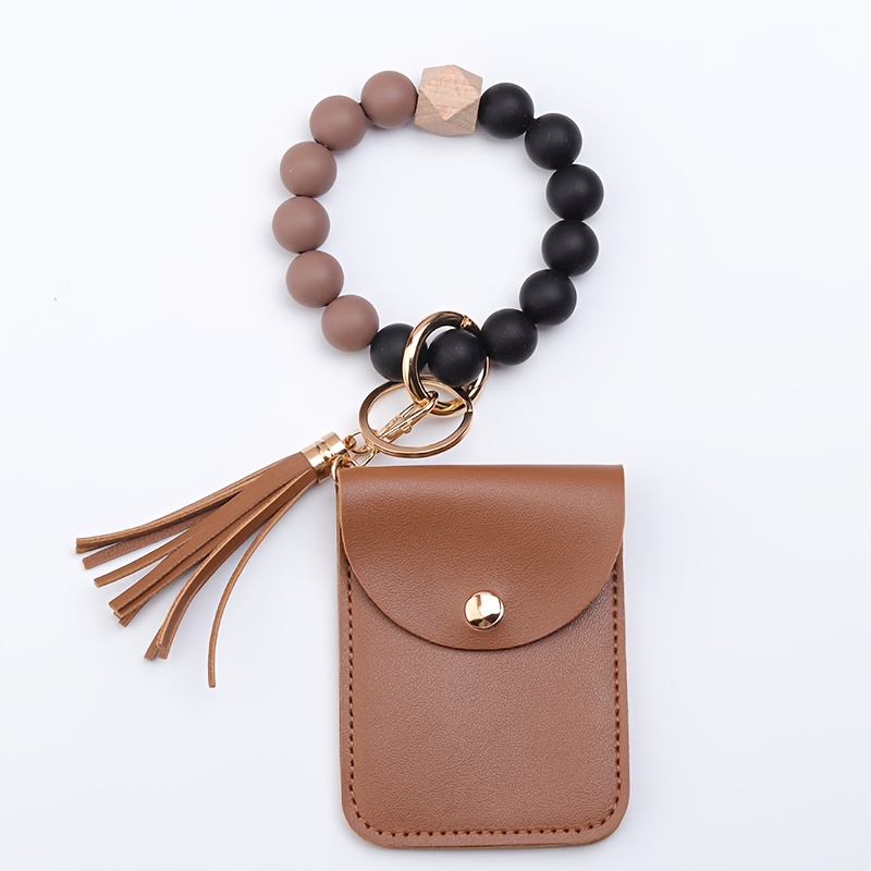 Mini Bag Bracelet Keychain Cute Pu Leather Coin Purse Card Holder Backpack  Car Key Charm Earbud Case Accessory Women Girls Gift - Temu