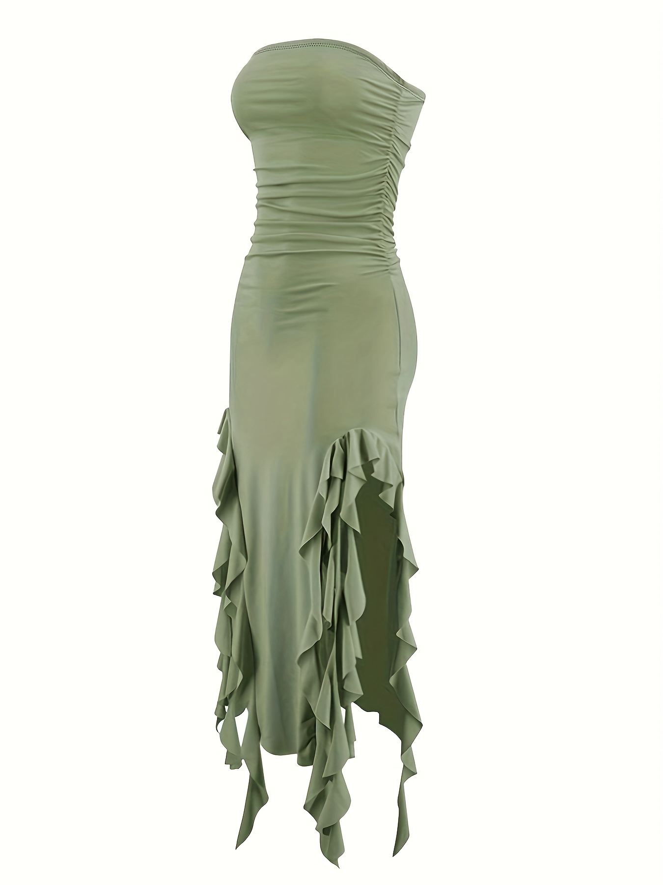 Olive Green Transformable Tube Dress