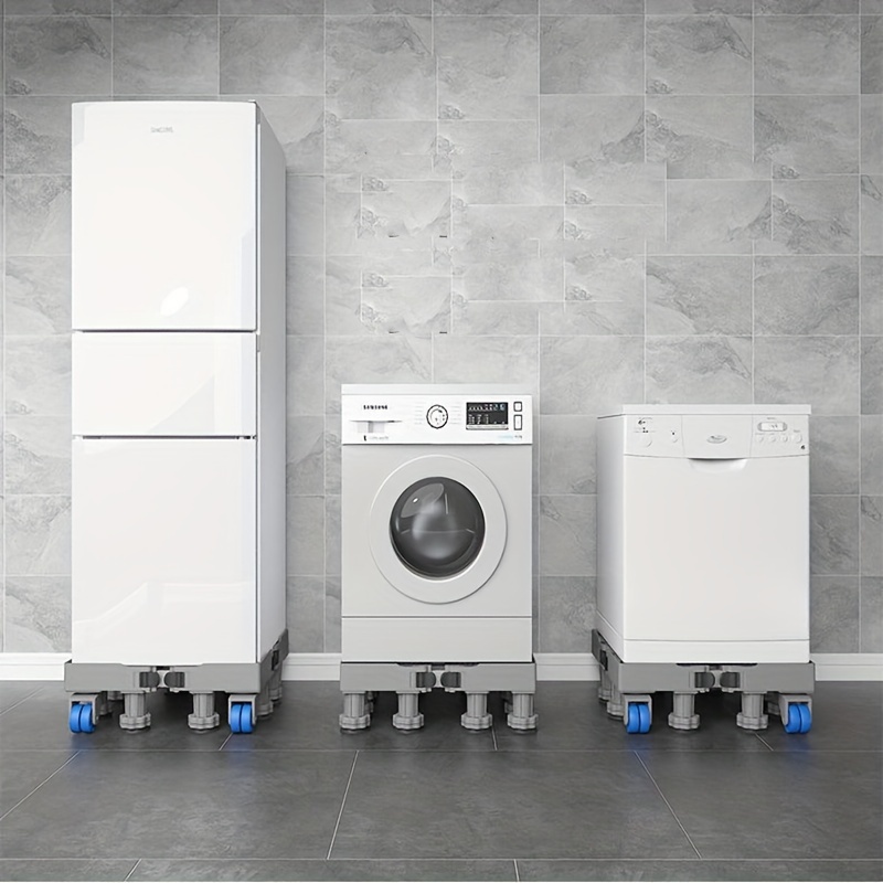  ZJDYDY Base de lavadora, soporte de base de lavadora  resistente, soporte antideslizante para refrigerador, L/W: 17.7-25.6 in,  soporte retráctil para electrodomésticos elevados, plataforma de trabajo,  soporte universal para nevera, pedestal 