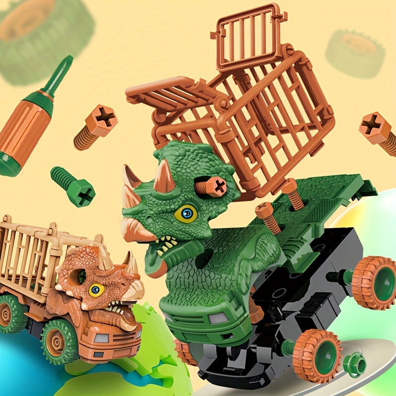 HEALTHTIME Dino Truck Set Simulação De Dinossauro Transportador De