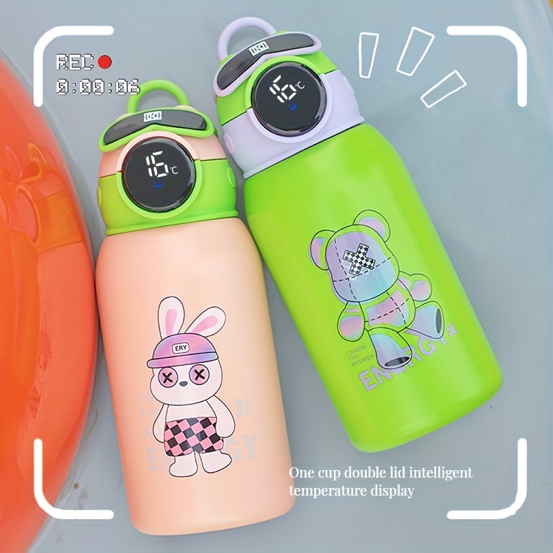 Children's Cartoon Water Cup Display Temperature Insulation Leak-Proof  Water Bottle Outdoor Portable Children's Thermos Cup