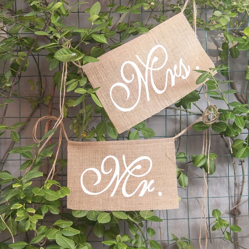 Mr. and Mrs. Wedding Banner DIY (Burlap & Chalk Paint) - Dear