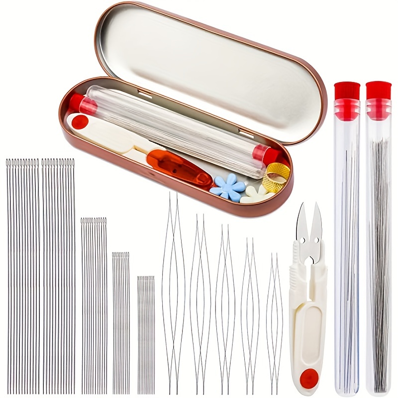 INDIVSHOW The Wooden Bead Loom Set with 20g Seed Bead,Needle,Cotton Thread,Needle Threader,Tweezre and Some Small Accessories,Tools for Bracelet