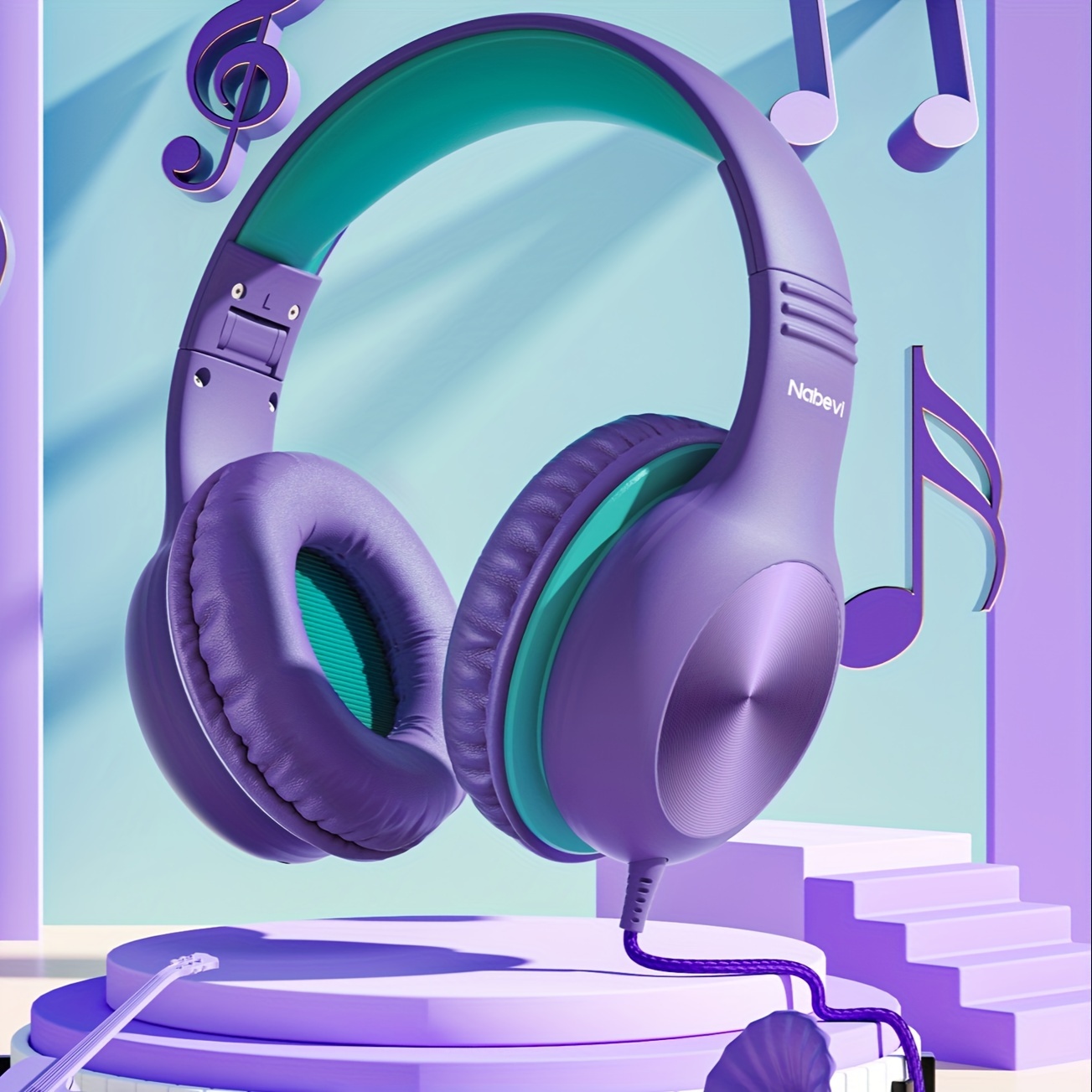 Auriculares Bluetooth para niños con micrófono para la escuela, auriculares  inalámbricos Bluetooth para niños y niñas, orejas de gato, volumen