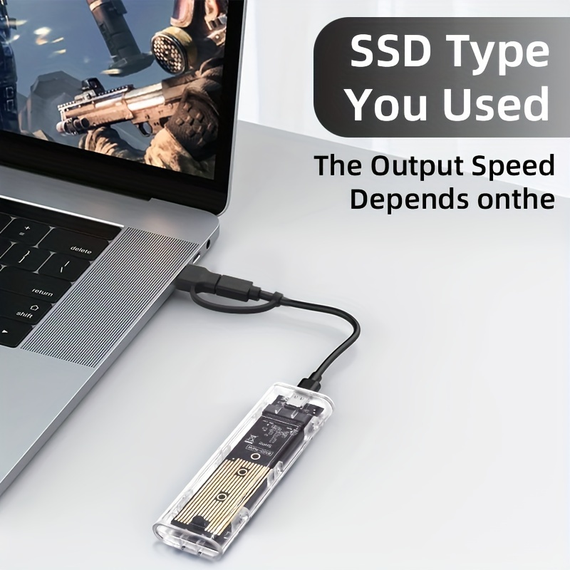 10gbps M2 Ssd Case Nvme Sata Dual Protocol M.2 To Usb Type C 3.1 Ssd  Adapter For Nvme Pcie Ngff Sata Ssd Disk Box M.2 Ssd Case