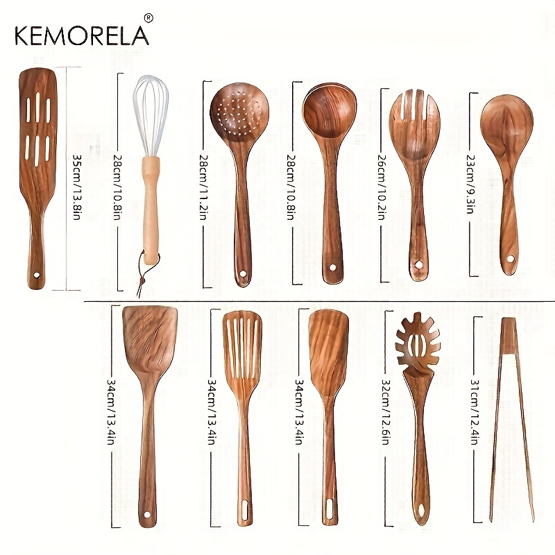 Juego de utensilios de cocina, 5 piezas de utensilios de madera para  cocinar, utensilios de cocina d…Ver más Juego de utensilios de cocina, 5  piezas