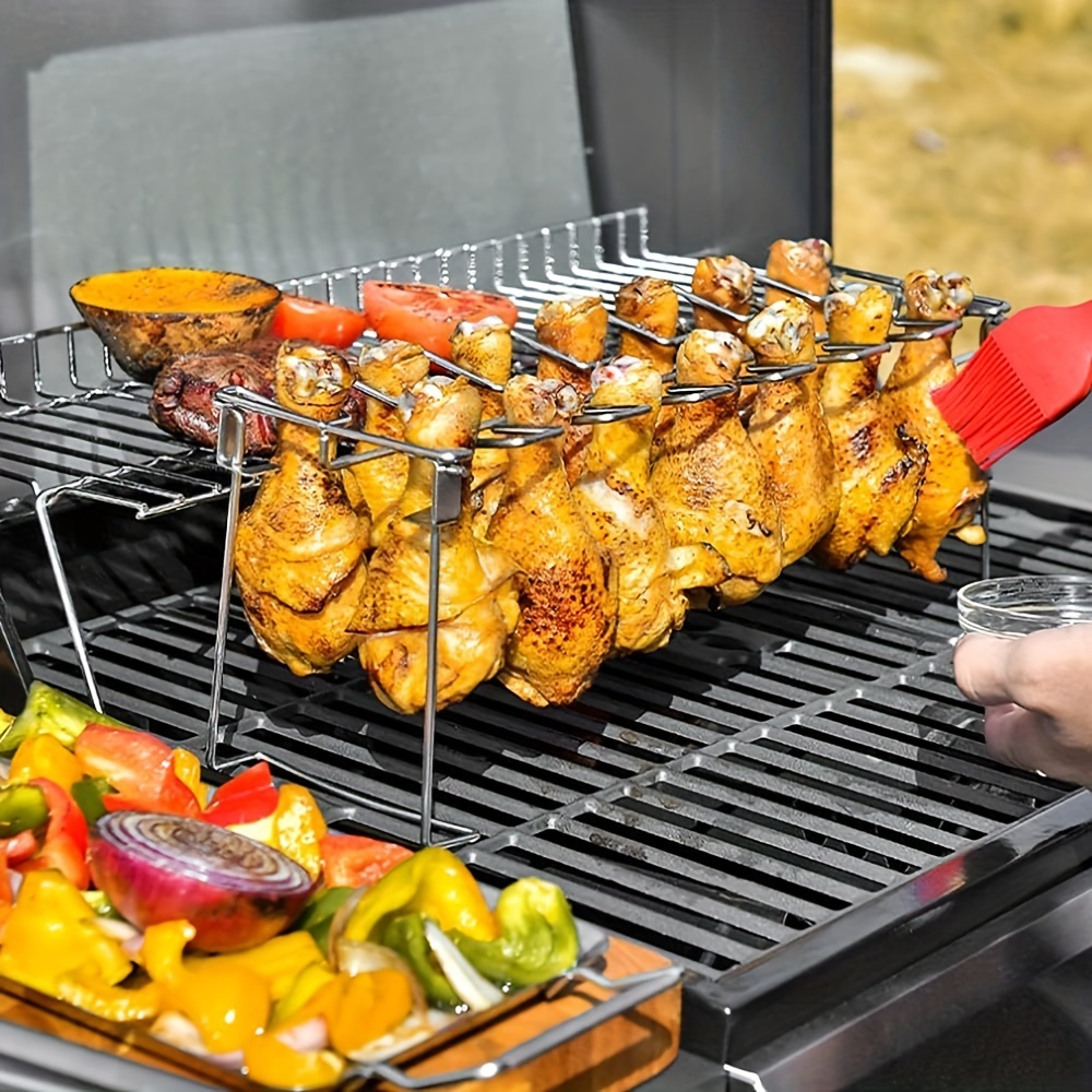 Chicken Wing Leg Rack For Grill Smoker Oven Steel Safe Barbecue