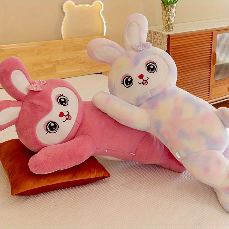 Adorable lapin de Pâques, oreiller en peluche carotte/fraise, animal en  peluche, fermeture éclair réversible, oreiller lapin à oreilles pour