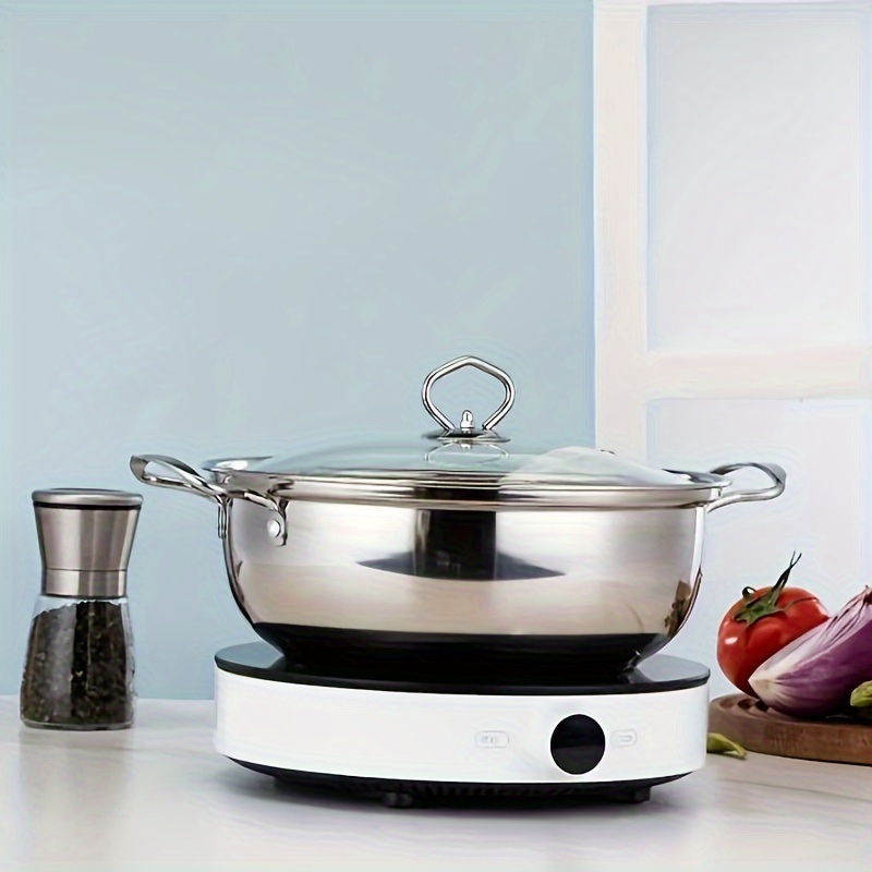 Stainless Steel Stockpot With Lid Small Stock Pot Cooking - Temu