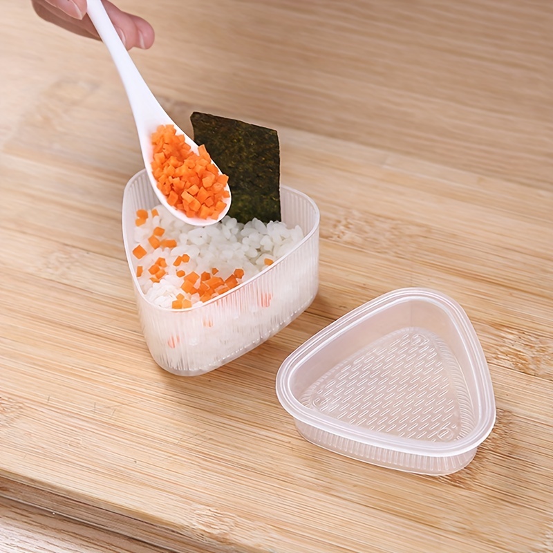 yuntop 2 Pack Triangle Sushi Maker & 1 Pack White Rice Paddle Triangle  Onigiri Rice Ball Mold Kit for Japanese Home DIY Children Bento Large &  Small