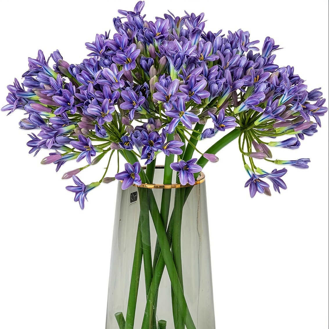 

1pc/4pcs, Lily Agapanthus Artificial Agapanthus Faux Floral Artificial Agapanthus Faux Afrecian Lily Silk Agapanthus Flower Stem, Valentine's Day, Mother's Day Gift