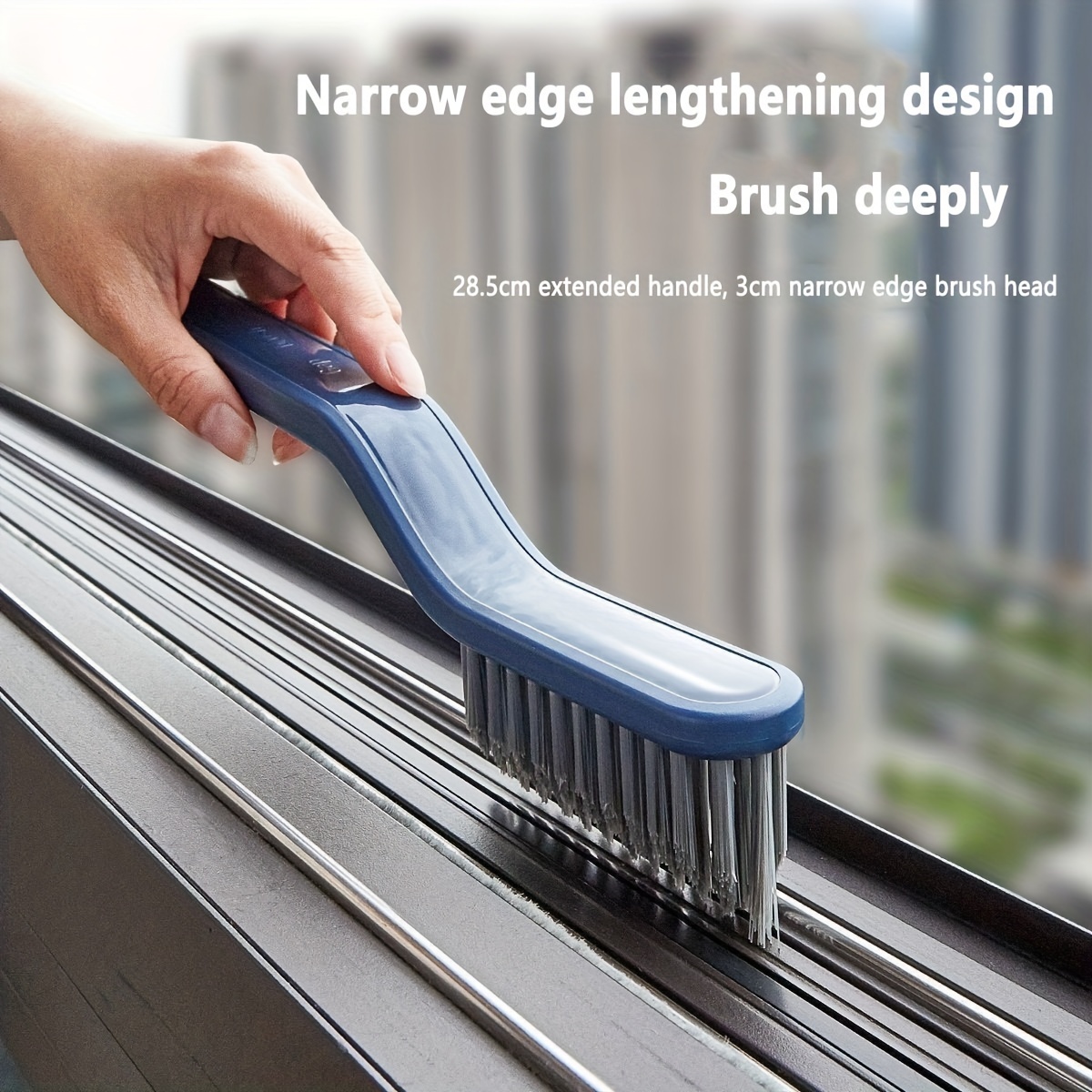 1pc Multifunctional Long Crevice Brush For Washing Machine, Tub Cleaning, Hard  Bristles Cleaning Brush, With Handle Cleaning Tool, Window Groove Cleaning