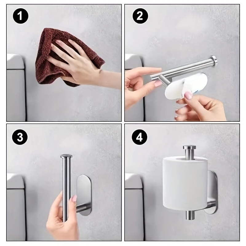 HITSLAM Toilet Paper Holder Wall Mount,Chrome Toilet Paper Roll Holder for  Bathroom