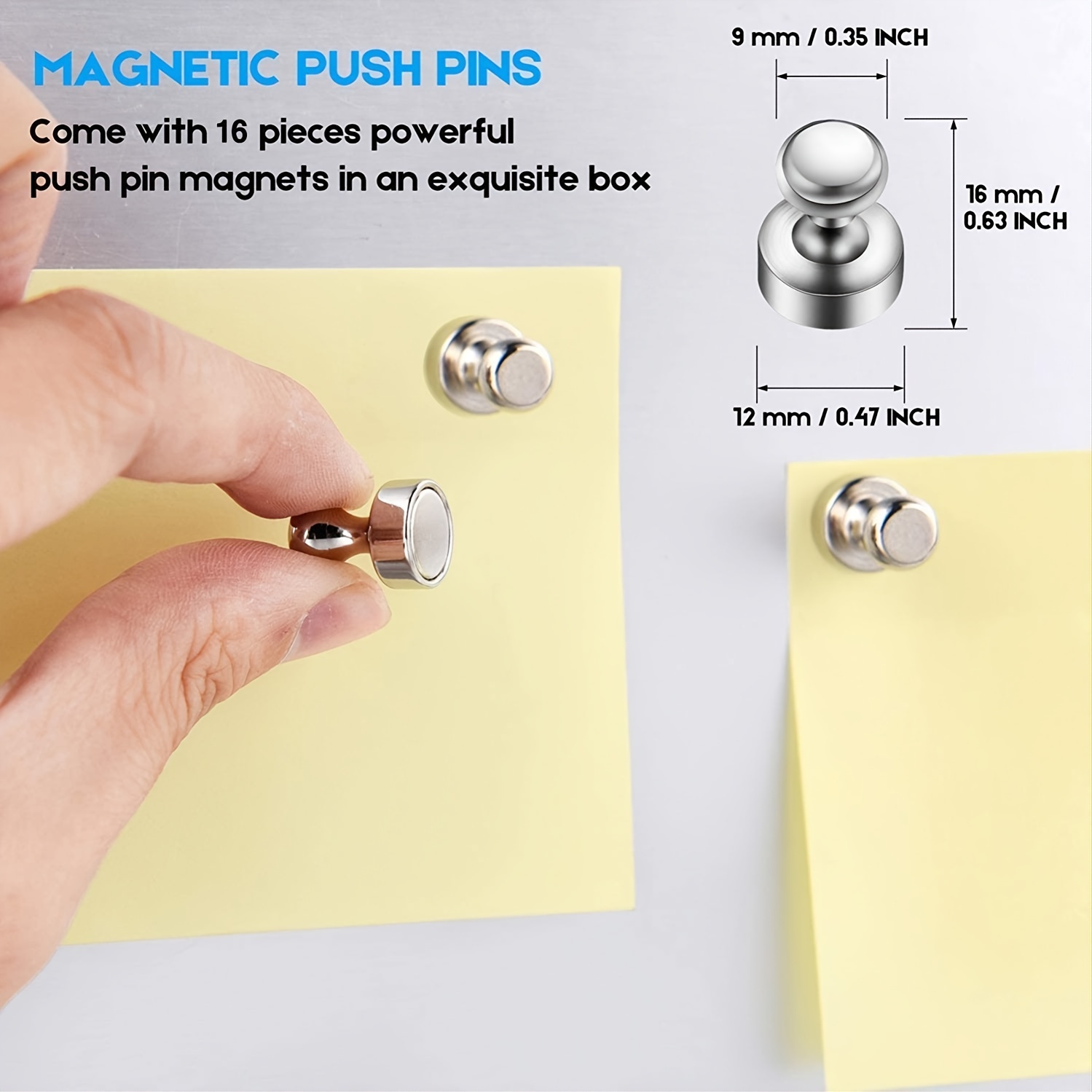 20pcs Strong Neodymium Push Pin Magnets for Whiteboard Fridge