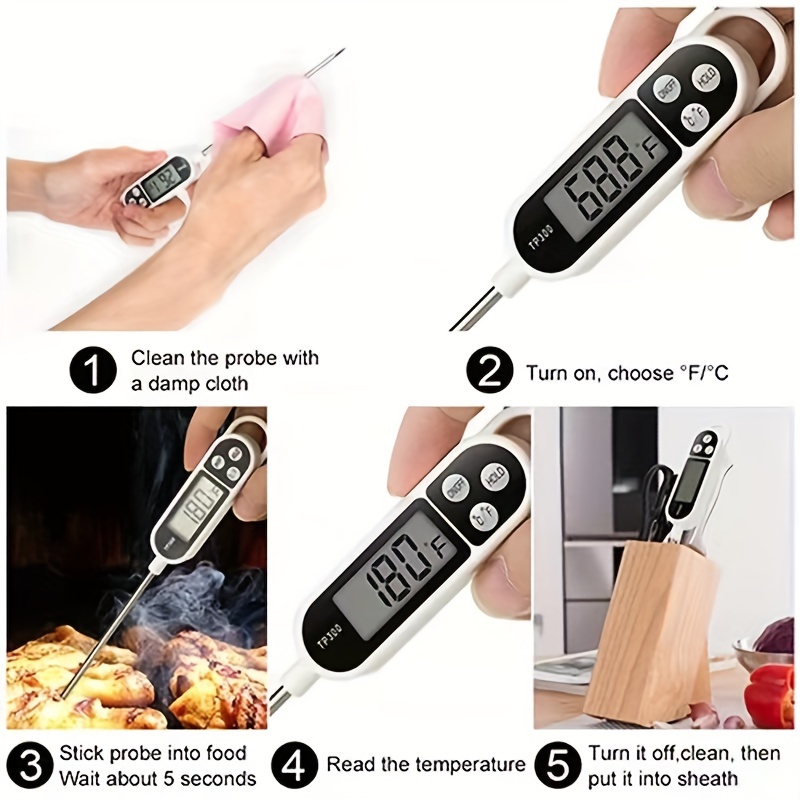 Food Thermometer TP300 Digital Kitchen Thermometer Electronic Oven Kitchen  To q