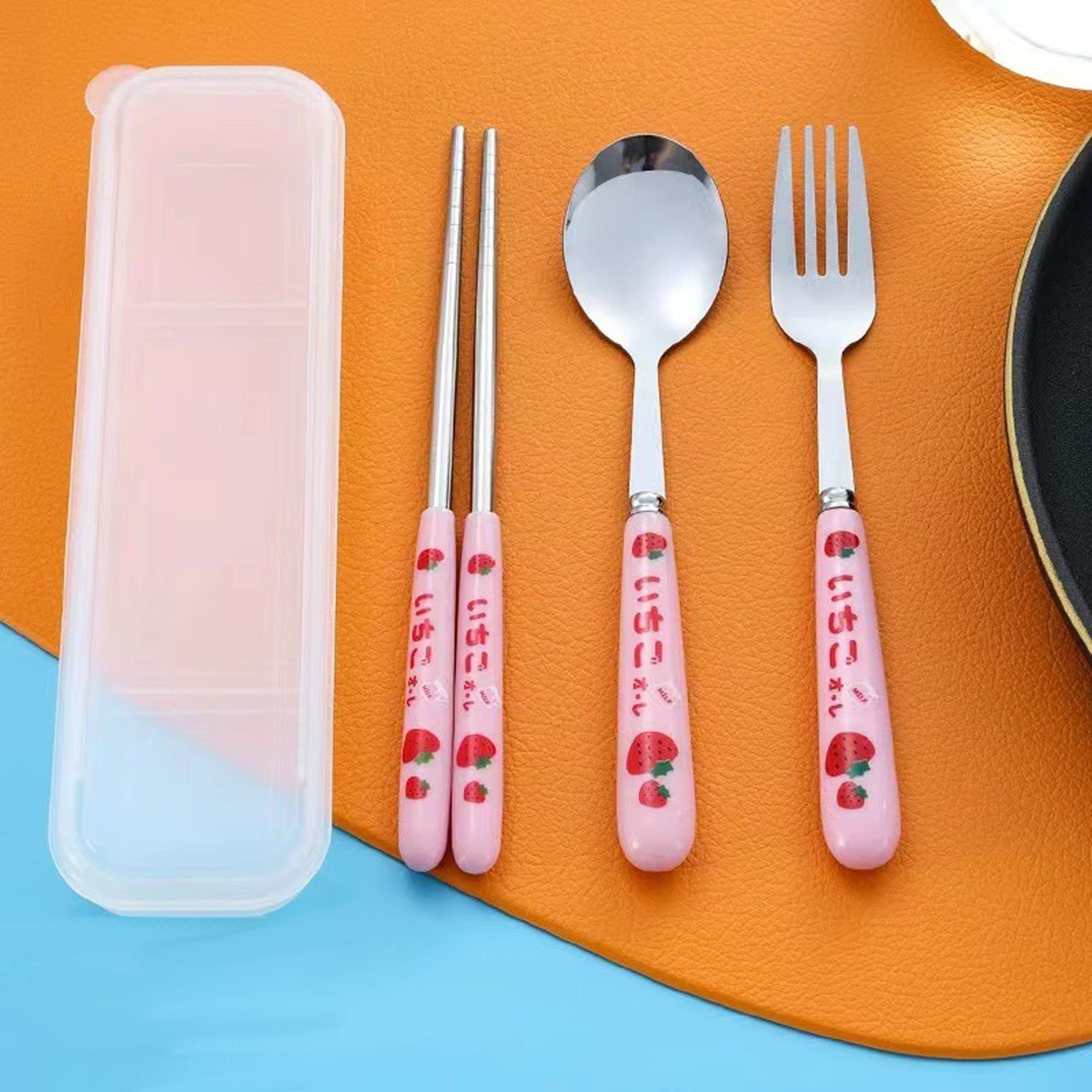 Travel Camping Cutlery Set, 8-Piece Knife Fork Spoon Chopsticks