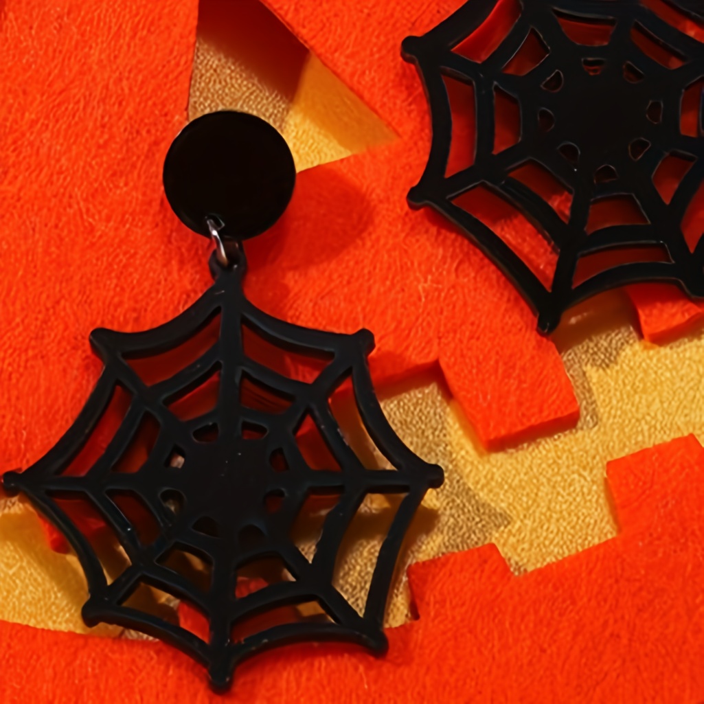 ハロウィン蜘蛛の巣と赤タッセル