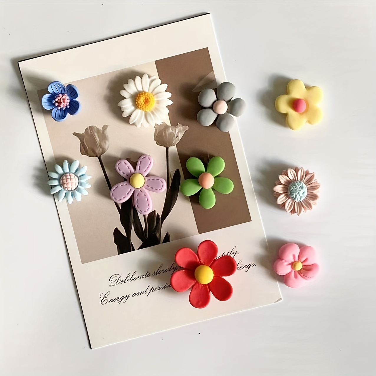 Pretty Hand Embroidery Magnets for Your Fridge - DIY Candy