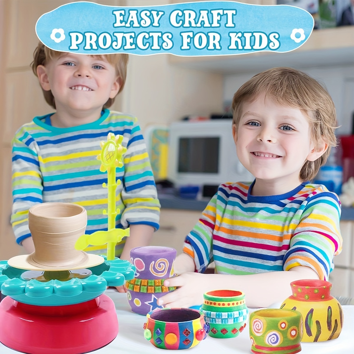 Kids Pottery Wheel Kit - Complete Pottery Wheel And Painting Kit