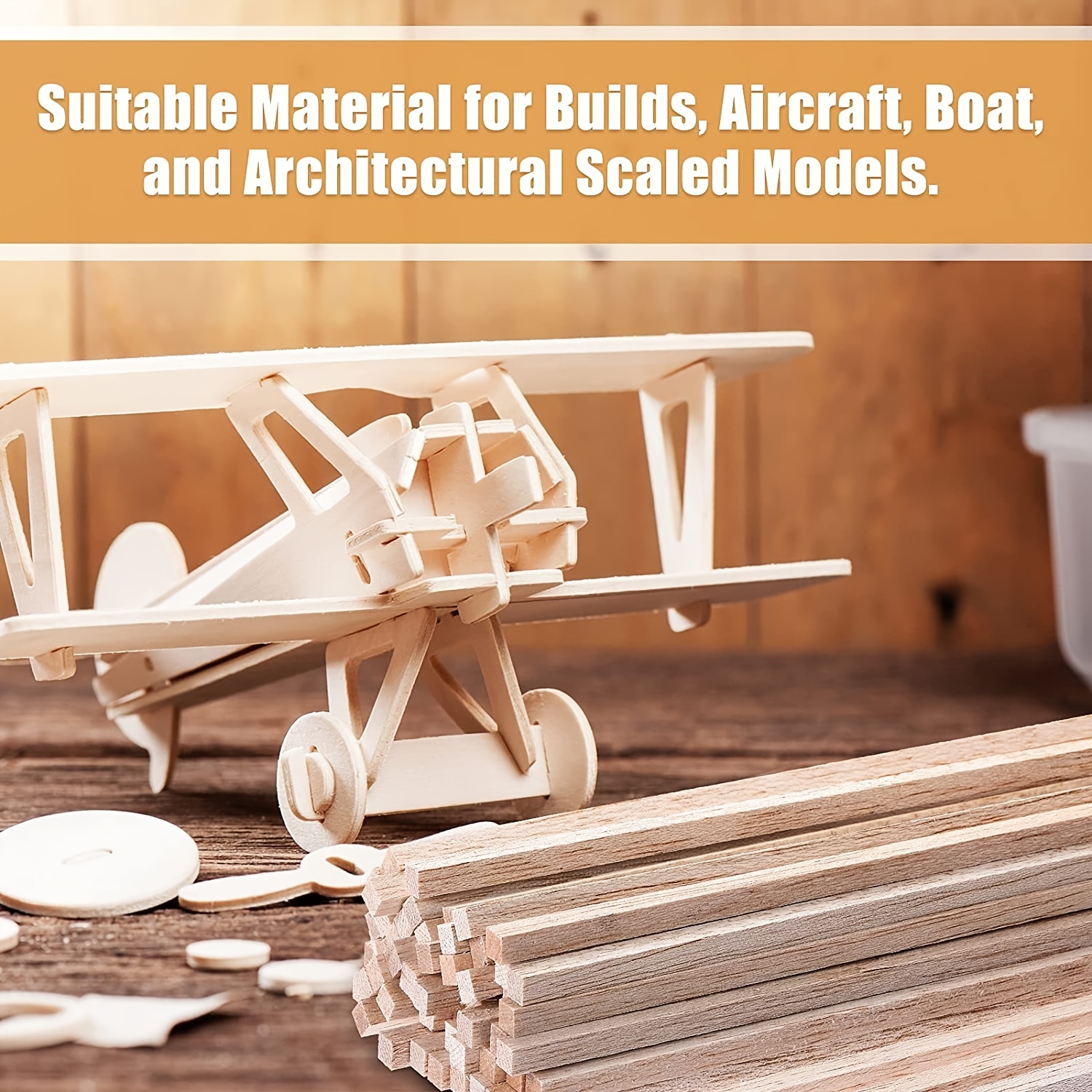 50/120mm balsa wood blocks rods sticks model making architect diy arts craft