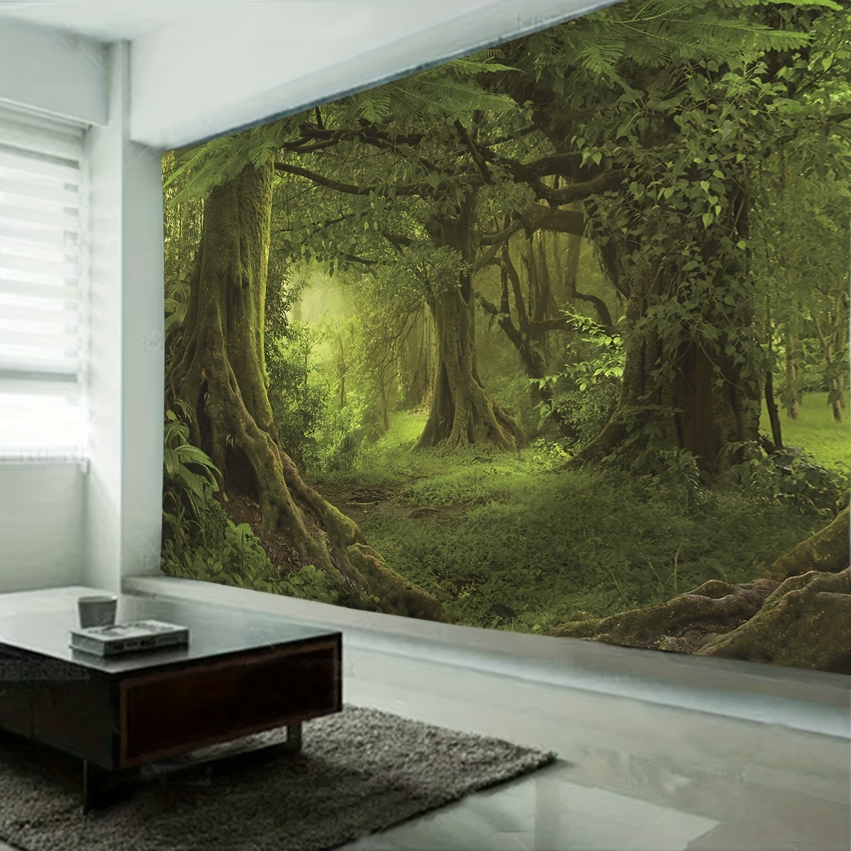 Large Wall Tapestry Trees Nature Forest 60 X 40 Inch