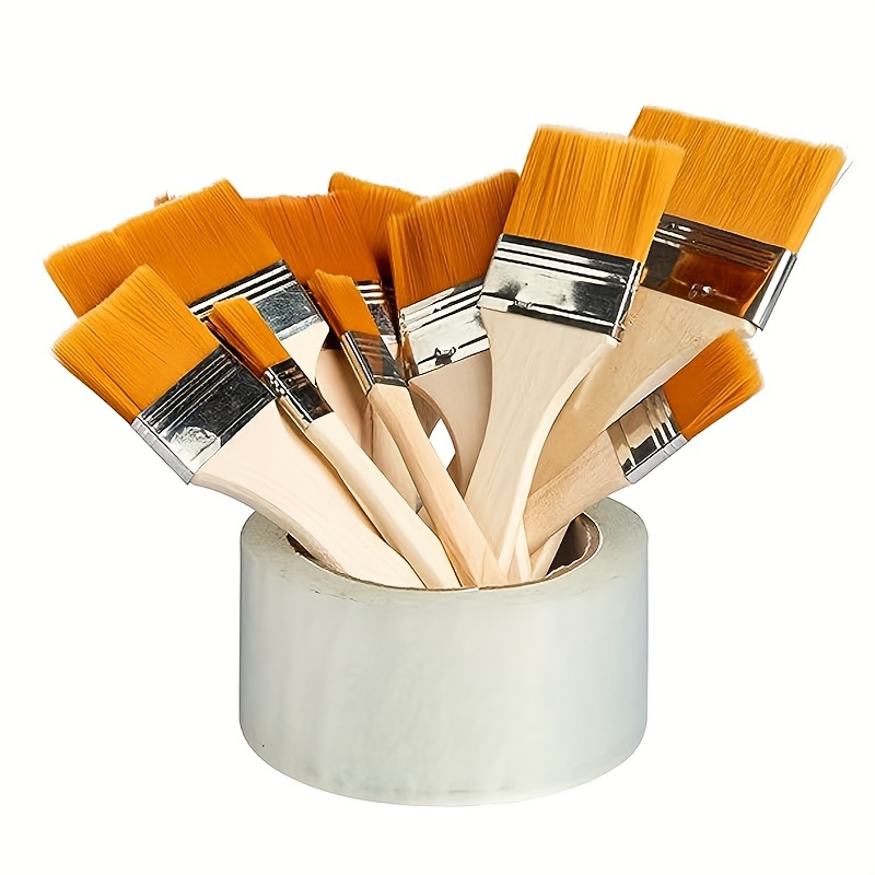 12 pz/set Set di pennelli in Nylon Memory per disegno a olio acrilico  acquerello pennello per pittura in legno strumenti forniture artistiche -  AliExpress