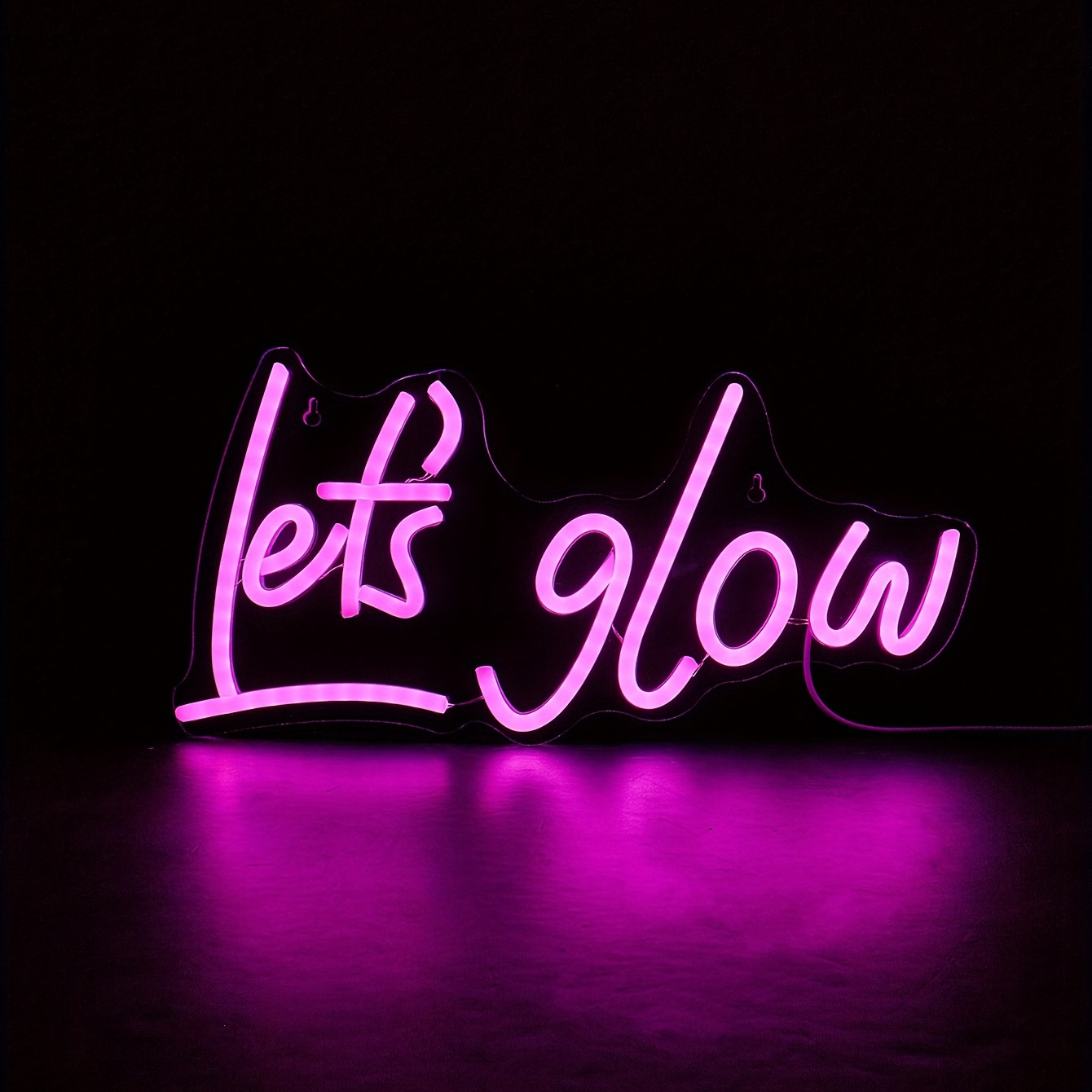 Light Up Your Home With A Led Let's Glow Shaped Neon Sign Temu
