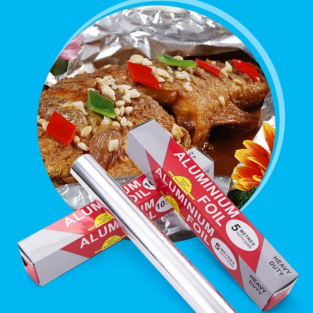 15 Micron Thick Wide Aluminum Foil Roll For Bbq, Catering, Rotisserie,  Roasting, Cooking, 12 X 75 Sq.ft - Temu