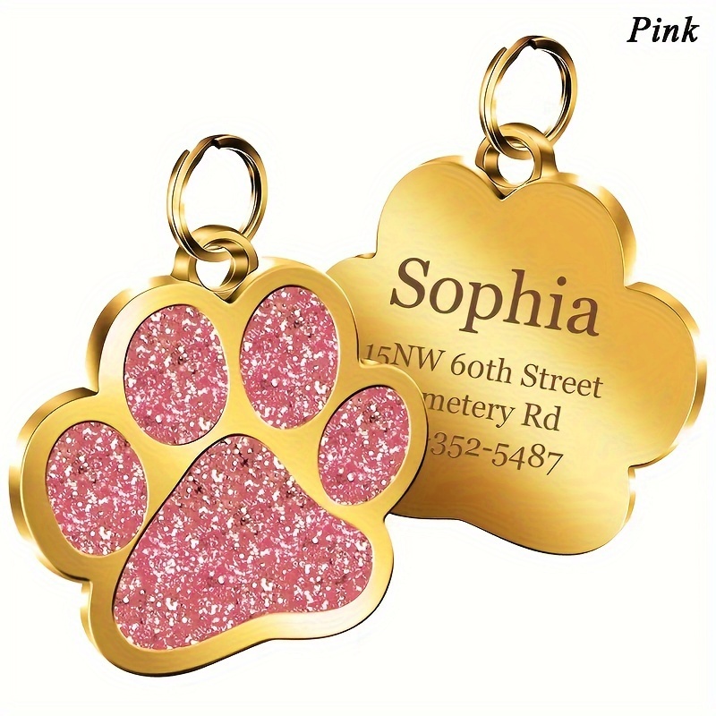 TEMU Individuelle Produkte!!! Personalisierte Katzen-Hunde-Welpen Haustier-ID Namensanhänger, Individuelle Hundekatzen-Tags, Halsbandanhänger