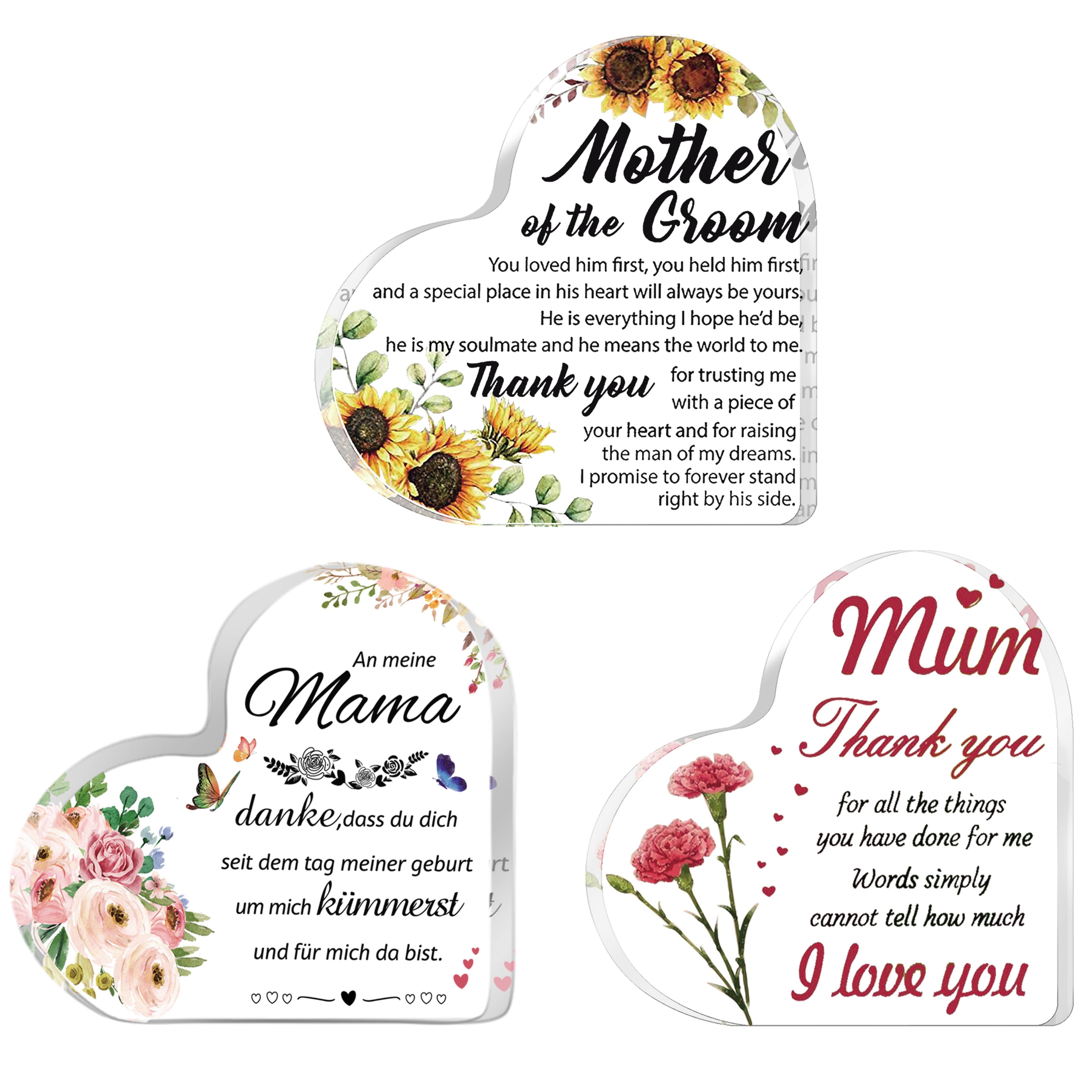 Birthday Gifts For Mom Acrylic Heart Sign Mom Gifts From - Temu