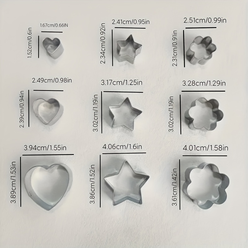 Heart Pattern Polymer Clay Cutter Set
