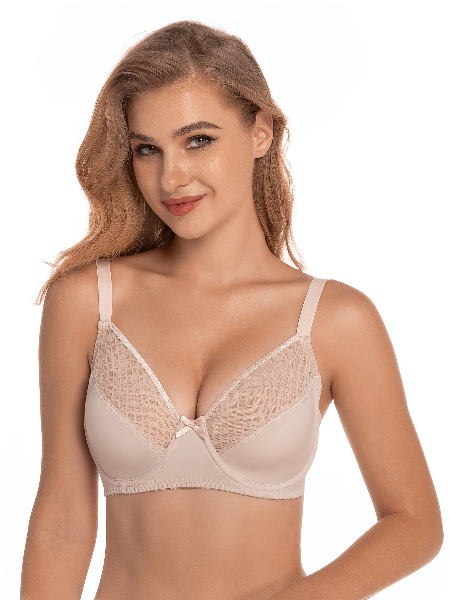 Seamless Underwire Soft Demi Bra Push Bra Women's Underwear - Temu