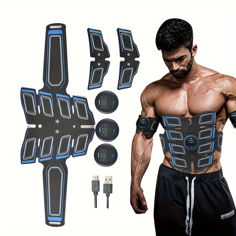 EMS Muscle Stimulator Abdominal Toning Belt, ABS Training Waist Trimmer  Belt Wireless Ab Trainer Fitness Equipment For Men Woman Abdomen/Arm/Leg  Home
