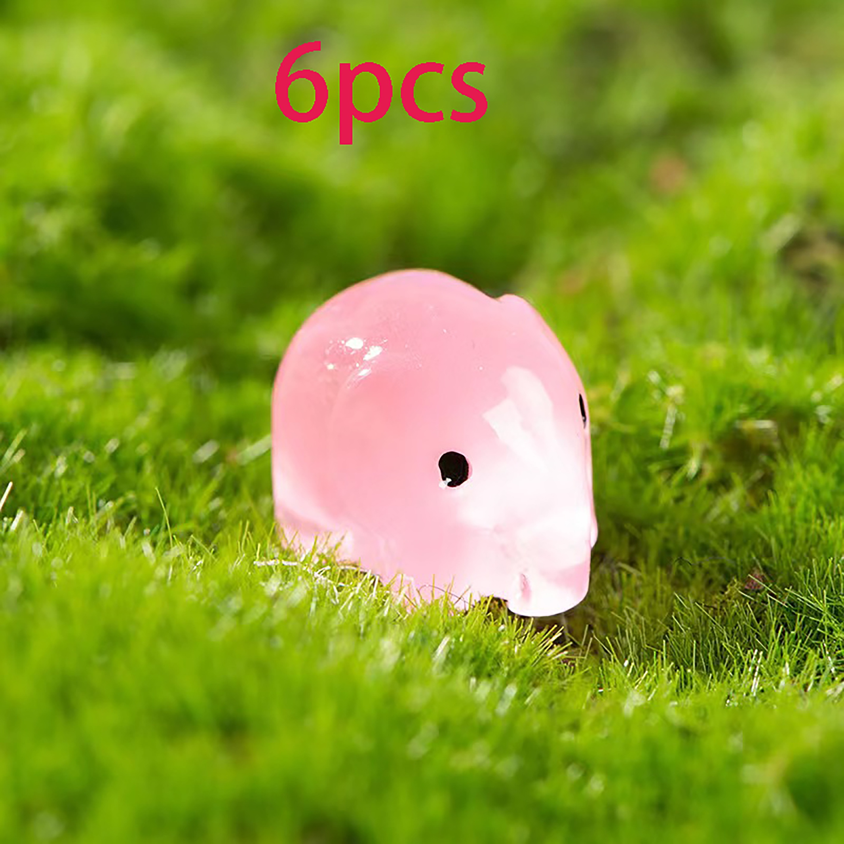  12Pieces Mini Resin Glow Pig Mini Portrait Mini Fairy