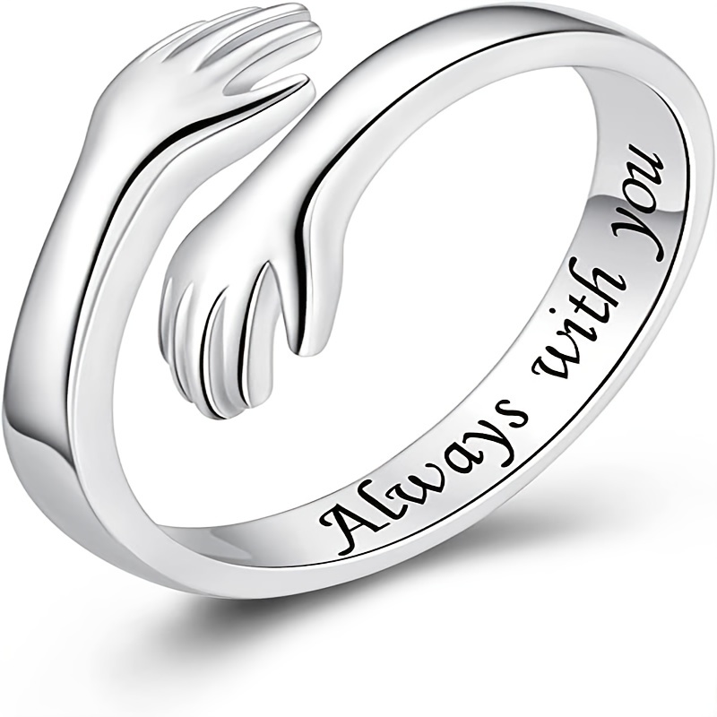 18K Plated Lady Hug Adjustable Ring